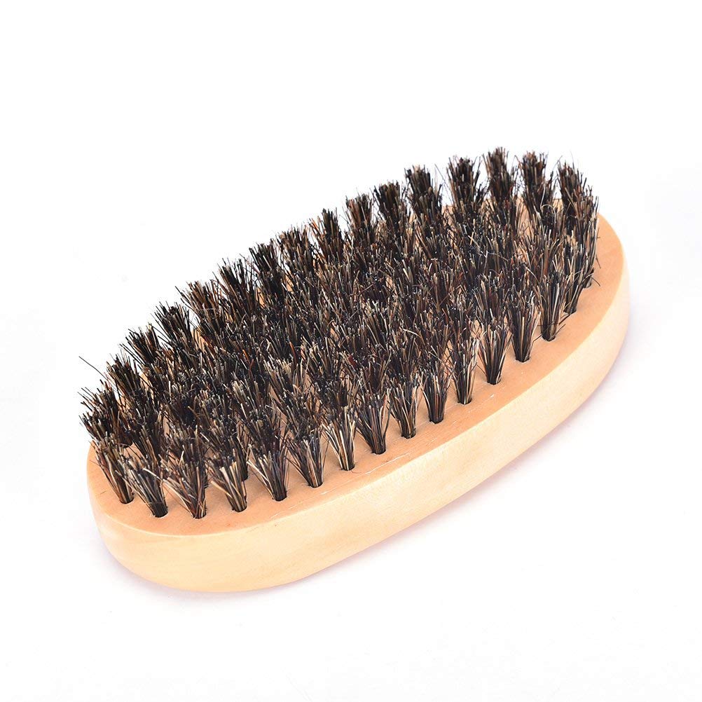 Ensunpal Beard Bristle Brush, Wooden Military Boar Bristle Brush Amazon.in