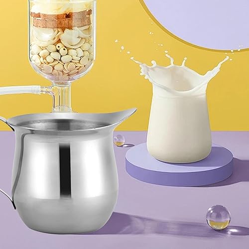 Miniatura 4 de Taza espumadora de leche, 3.0fl oz multiusos de acero inoxidable para espumar leche, taza de café con leche, jarras de cocina