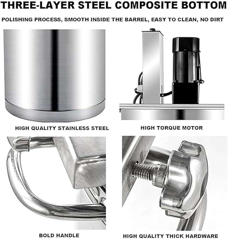 Electric Food Mixer for Jam & Sauce - Automatic Stirring with Double-Layer Scraper, Heavy-Duty Commercial Kitchen Appliance for Efficient Mixing & Cooking