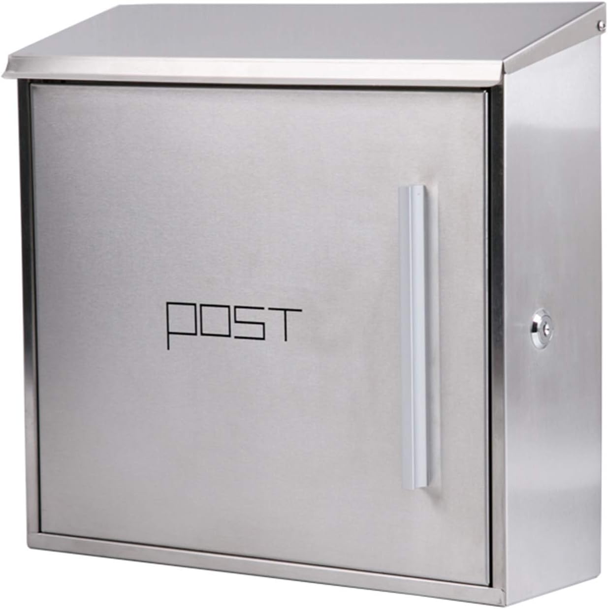 Amazon.co.jp メールボックス 屋外用 ステンレス製 メールボックス シンプルスタイル ハウス フロントドア ポストボックス