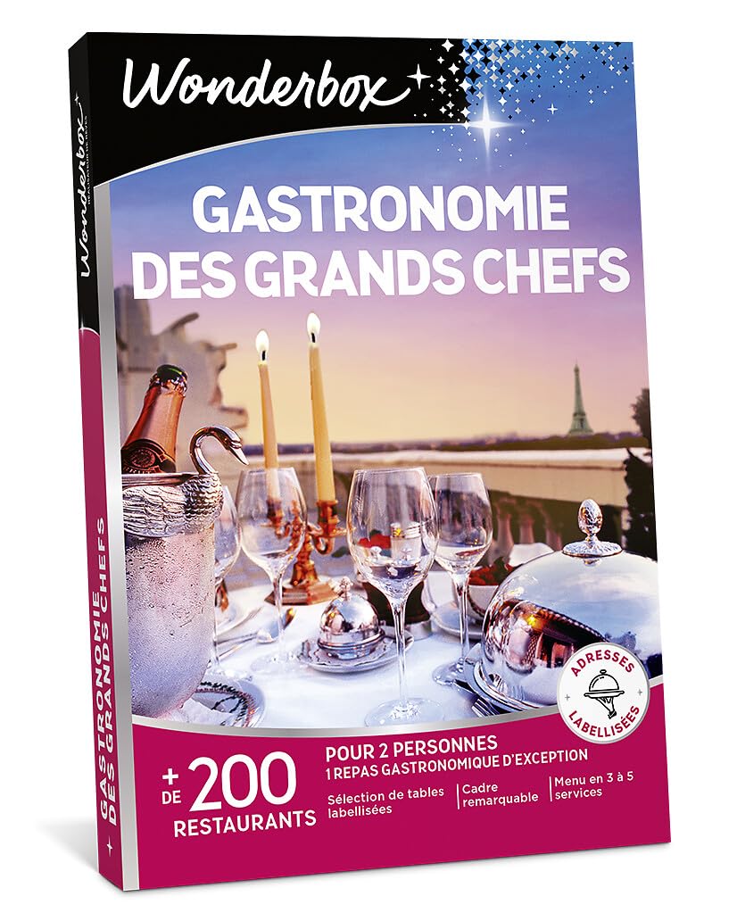 WONDERBOX - Gastronomie Des Grands Chefs - Coffret Cadeau - Idée Cadeau Gastronomie
