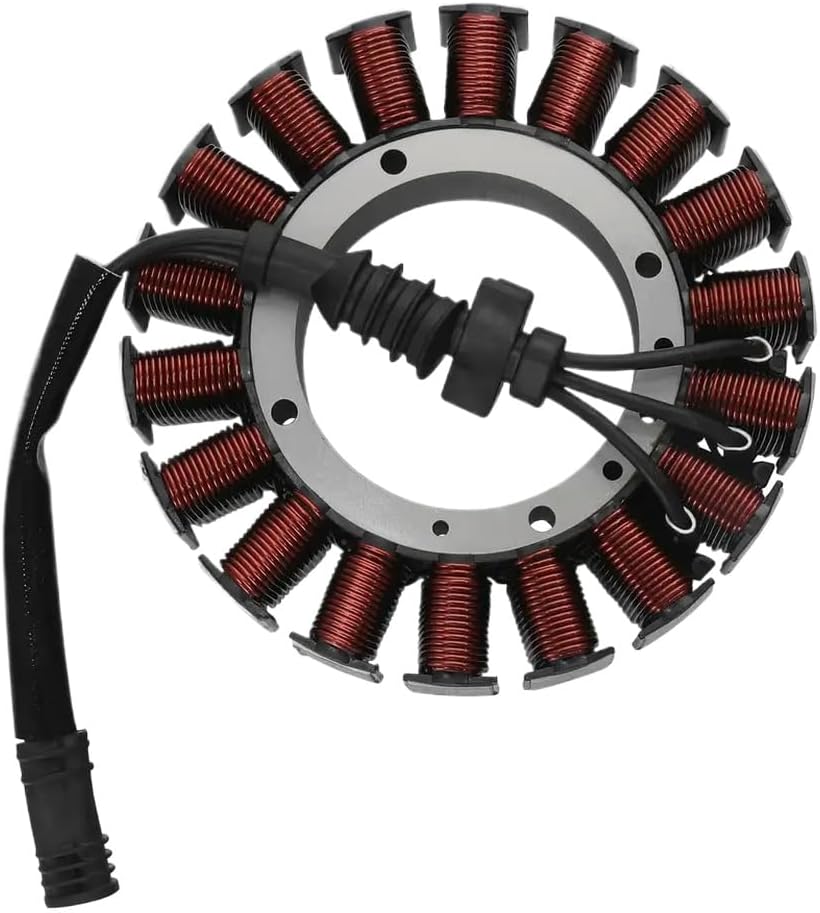 Stator Coil Compatible with - Softail Slim (2012-2015), Fat (2008-2017), and Softail Deluxe (2008-2016) - Aftermarket Replacement