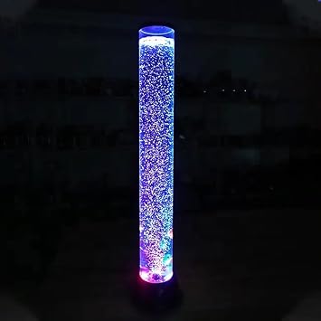 3ft LED Water Bubble Fish Tube Floor Lamp with 7 Color Changing Night Light Fake Aquarium Tank Water Tower Tank Jellyfish Light Gift for Men Women