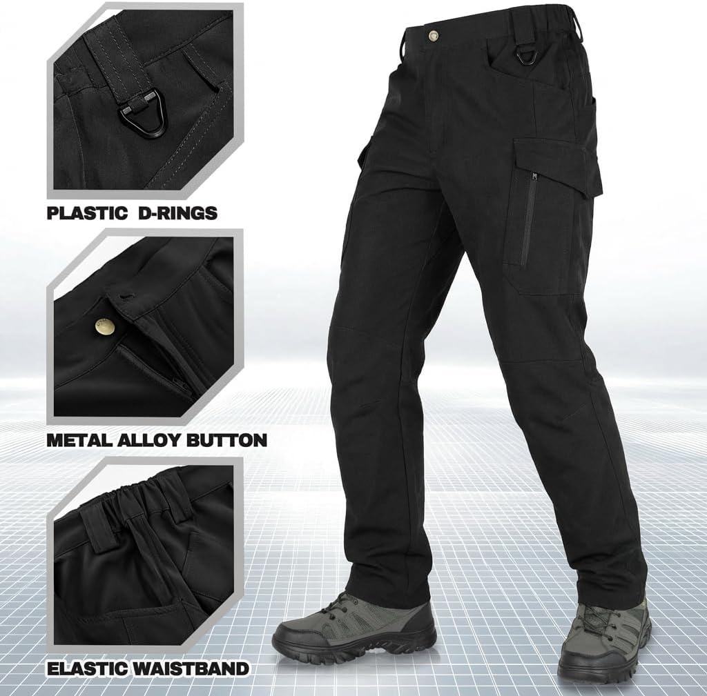 Men's Tactical Cargo Pants Durable Cargo Work Pants with Quick-Dry Fabric,EDC Work Hiking Pant Outdoor Hunting Appare - Image 3
