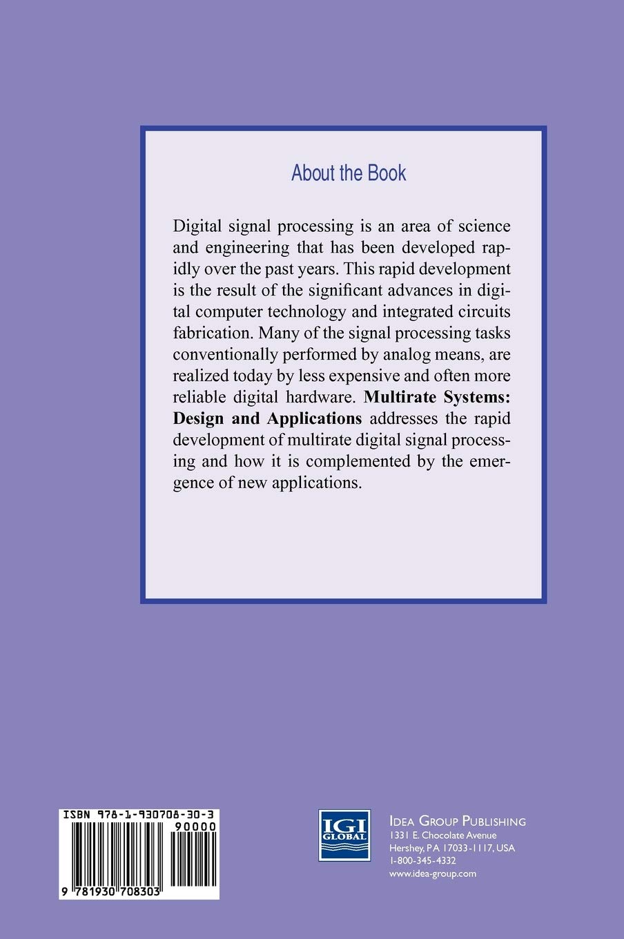 Multirate Systems: Design and Applications