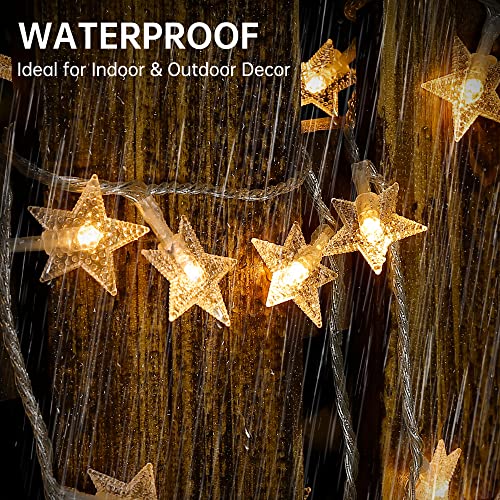 Heyfuni 5012638 Warm White Star String Lights,39Ft 100Led Plug In Fairy Twinkle Lights With 8 Modes Waterproof For Indoor Outdoor Christmas Tree,Home,Girls’ Room,Garden,Party,Wedding Decor thumb #2