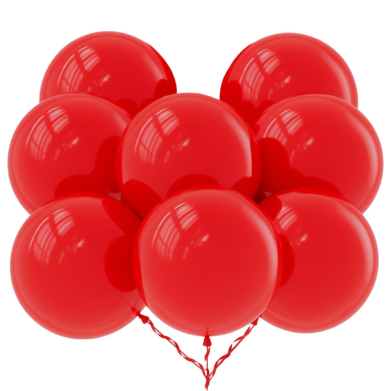 PrextexGiant Balloons - 8 Jumbo 36 Inch Balloons for Photo Shoot, Wedding, Baby Shower, Birthday Party and Event Decoration - Strong Latex Big Round Balloons - Helium Quality red PR0057