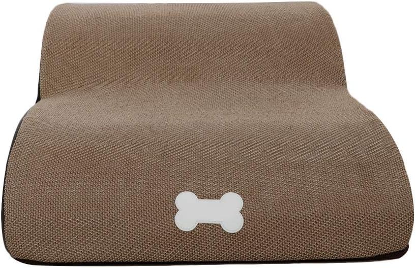 N/C Dog Stairs Pet Ramp Ladder Pet Stairs Step, 2 Steps, Sponge, Dog Cat Pet Ladder for High Bed, Chair, Couch, Sofa, Truck, Car,55x40x25cm