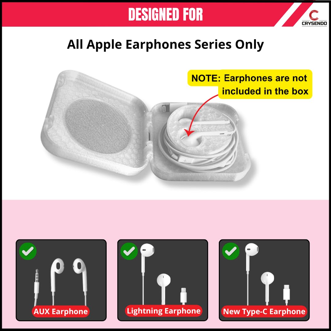Crysendo Winder Case for APL Earphones, Tangle-Free Cable, Transparent 1pc — Amazon image 3