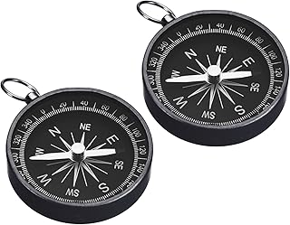 Generic Pocket Compass, Sports Navigation Compass with Key Ring for Outdoors Camping Hiking