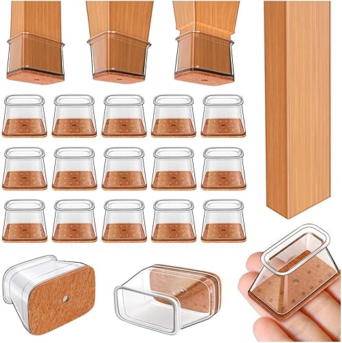 Miniatura 16 de 24 protectores de suelo para patas de silla, almohadillas de fieltro para muebles, fundas de silicona para sillas, protectores de patas de silla