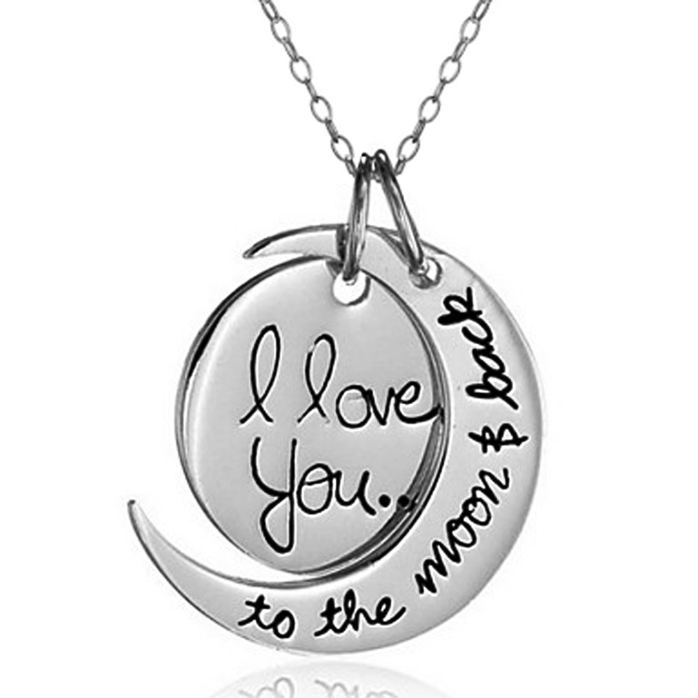 I Love You to The Moon and Back Necklace by Via Mazzini (NK0333) (B0107NMY2Q) Amazon Price History, Amazon Price Tracker