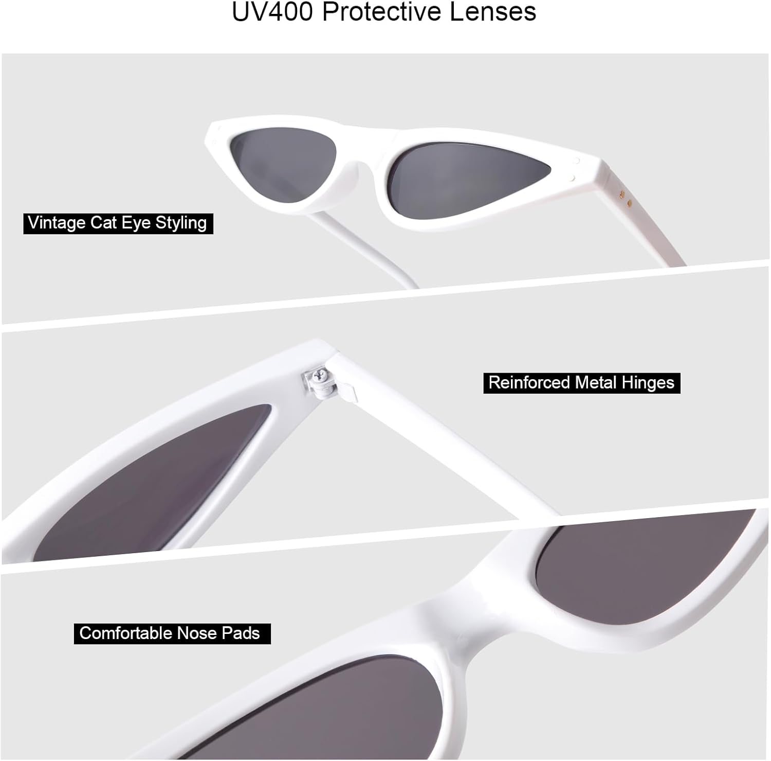 Retro Trendy Small Cat Eye Sunglasses Womens Tiny Tinted Y2k Sunglass 90s Narrow Frame Skinny Triangle Sun Glasses Tortoiseshell/Tea+burgundy/Light Red+white/Gray Multi image 6 of 6 B0CGLQZY5P