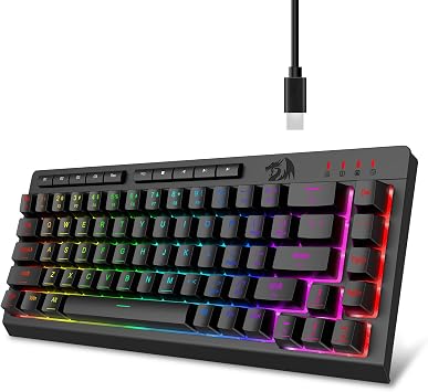 Redragon K519 Gaming Keyboard Wired 60% Small Numeric Keyless Quiet