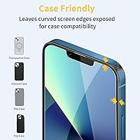 Vista 5 de UNBREAKcable Protector de pantalla de vidrio templado inastillable para iPhone 13 Mini [3 unidades] [99.99% transparente HD]