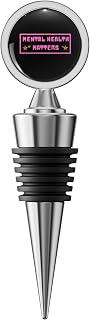 MENTAL HEALTH MATTERS POWER PUFF GIRLS Stainless Steel Wine Stopper – Airtight Reusable Bottle Plug for Wine, Champagne, and Liquor Bottles