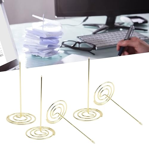 Miniatura 5 de Soporte para recibos, 5 unidades, soporte de recibos de escritorio, pico de billetes, tenedor de comprobación, husillo de comprobación, recibos,