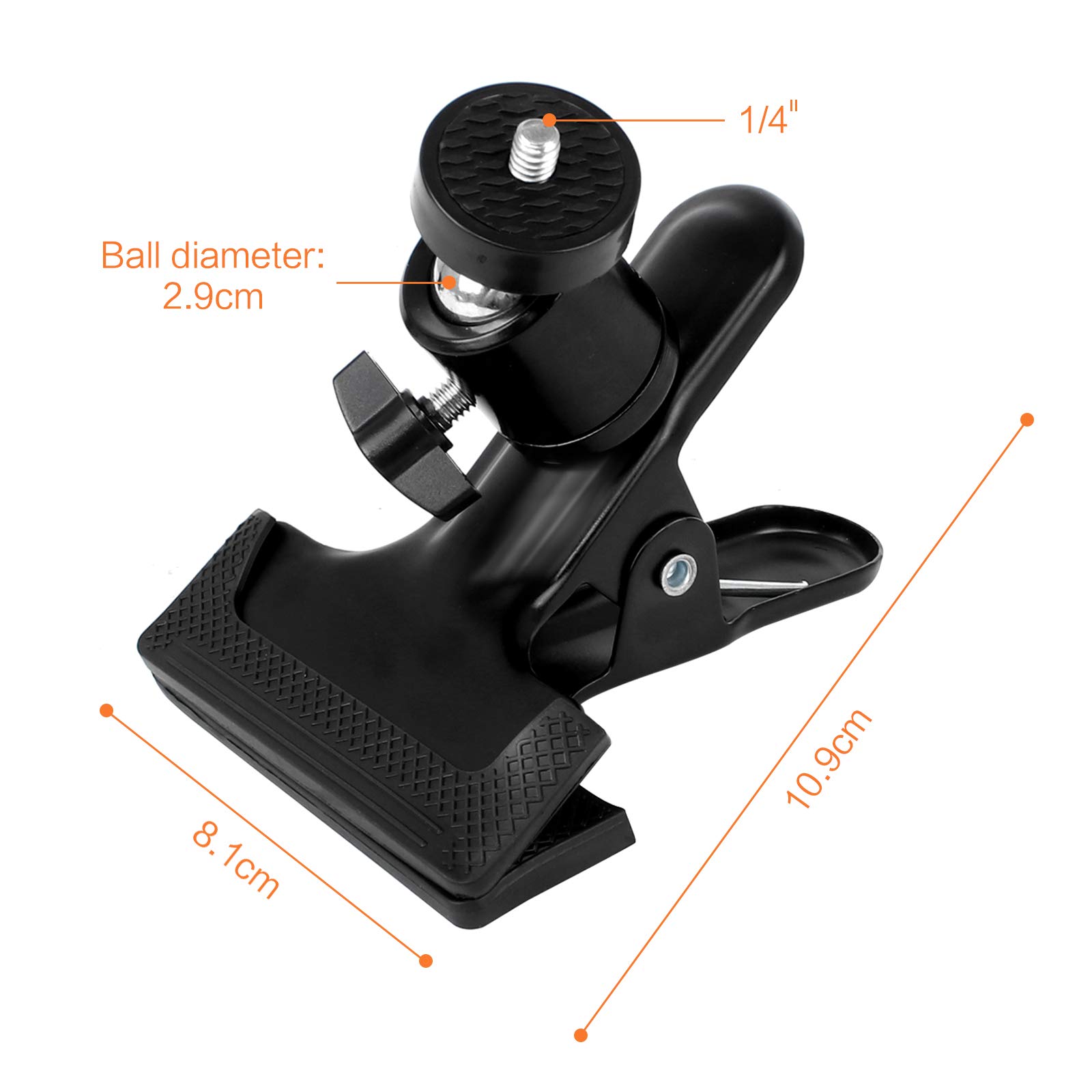 2 Clip Per Fotocamera Con Testa A Sfera Rotante 360° – Morsetto Universale Per Flash E Microfono
