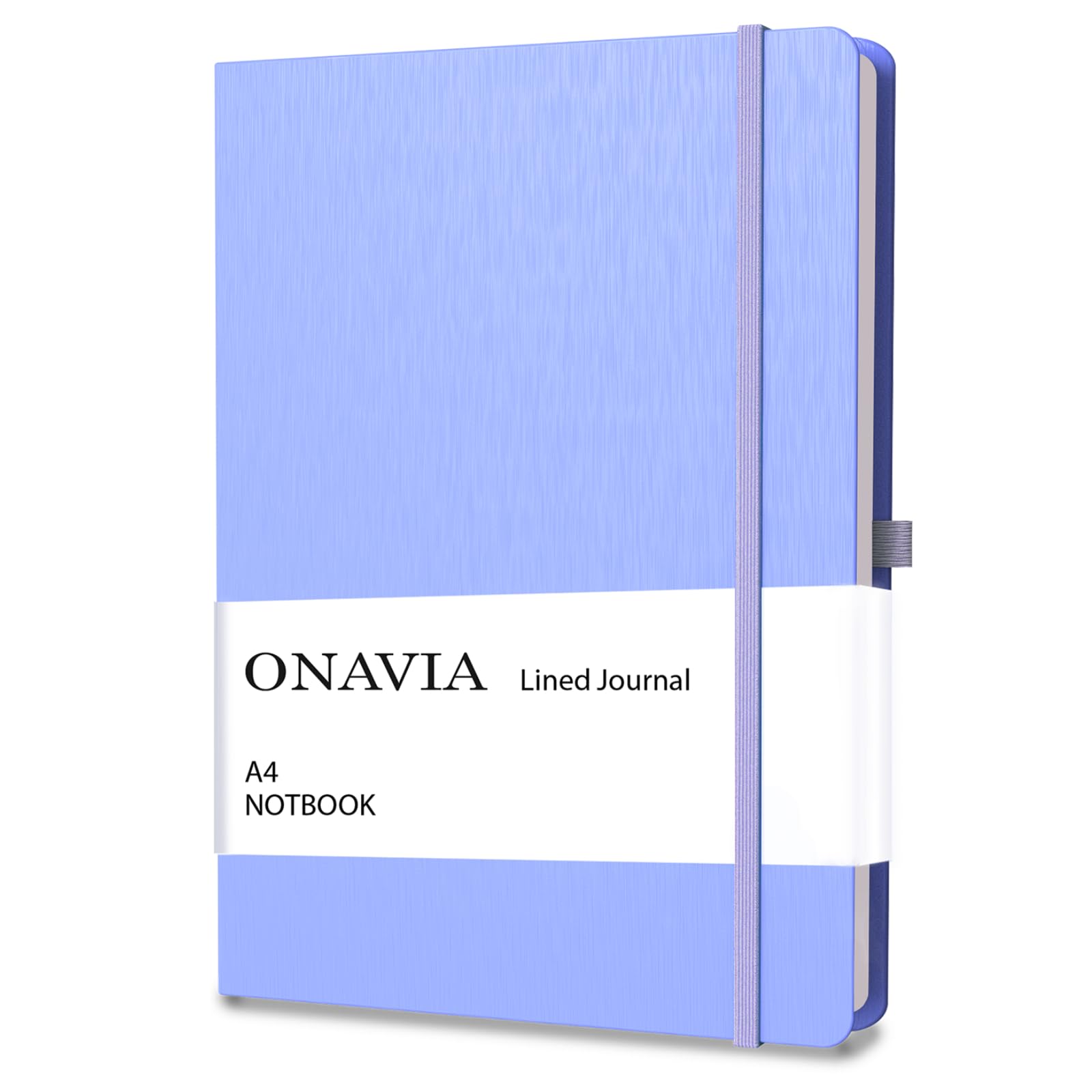 ONAVIA A4 Lined Journal Notebook, 8mm Ruled Notepad, Journaling for Writing, Work, School, Travel and Note Taking, Hardcover 160 Pages (80 Sheets)