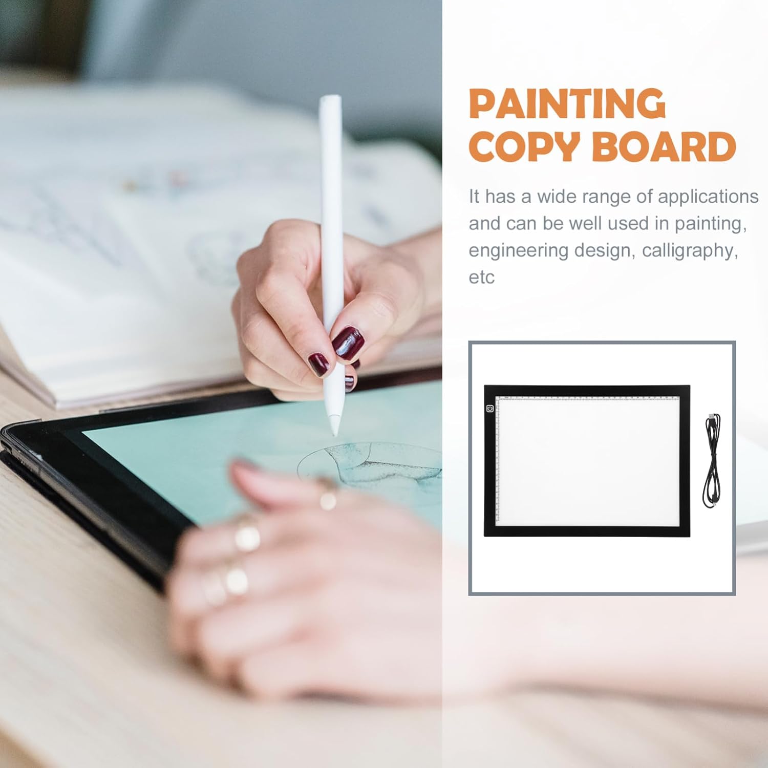 TEHAUX Light Board Led Desk Pad Magical Drawing Board for Boys and Girls Portable Tracing Light Box for Adults