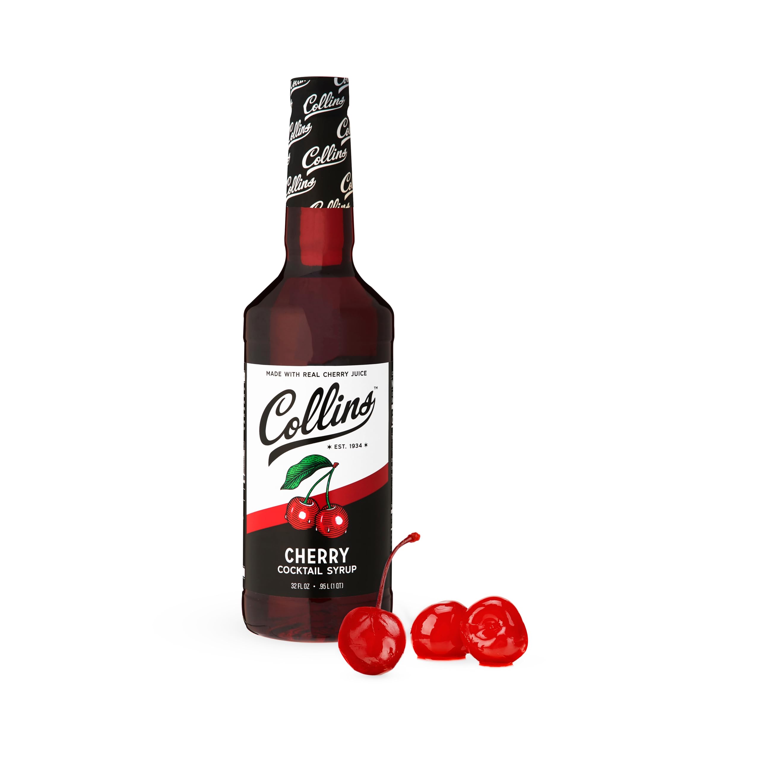 Amazon.com : Collins Cherry Syrup with Real Sugar, Maraschino