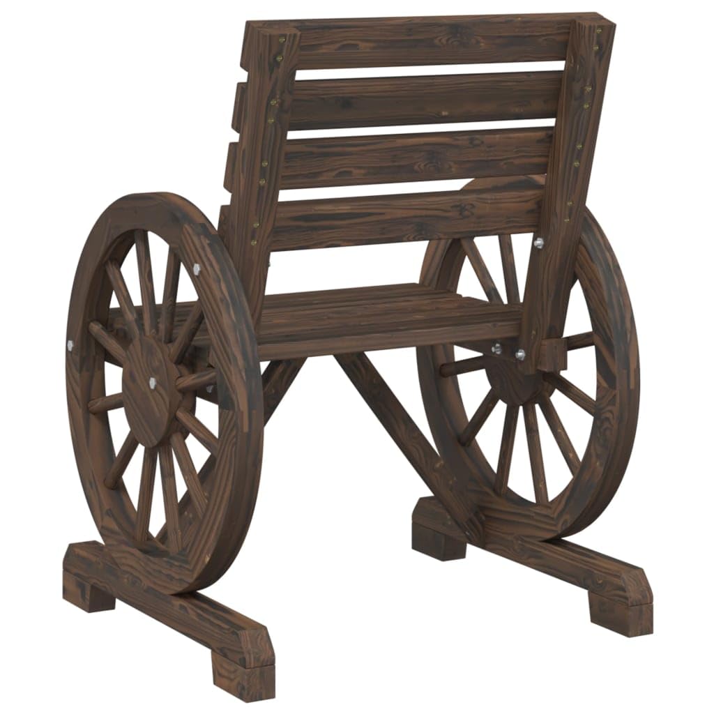 Krzesło ogrodowe z litego drewna jodłowego, 58 x 58 x 78,5 cm, drewniane krzesło outdoorowe z podłokietnikami, wygodne krzesło tarasowe do ogrodu, na balkon, do patio, wytrzymała konstrukcja