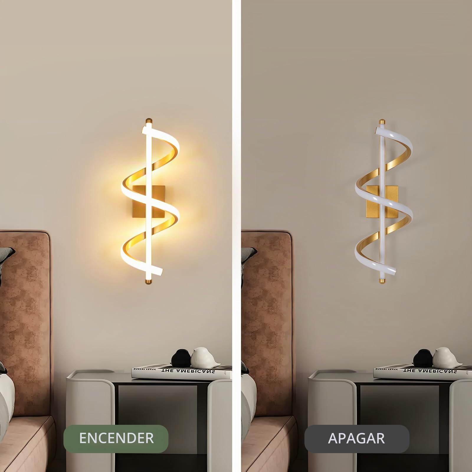 Comely Lámpara de Pared LED Interior, Aplique de Pared Moderna 26W 2925LM