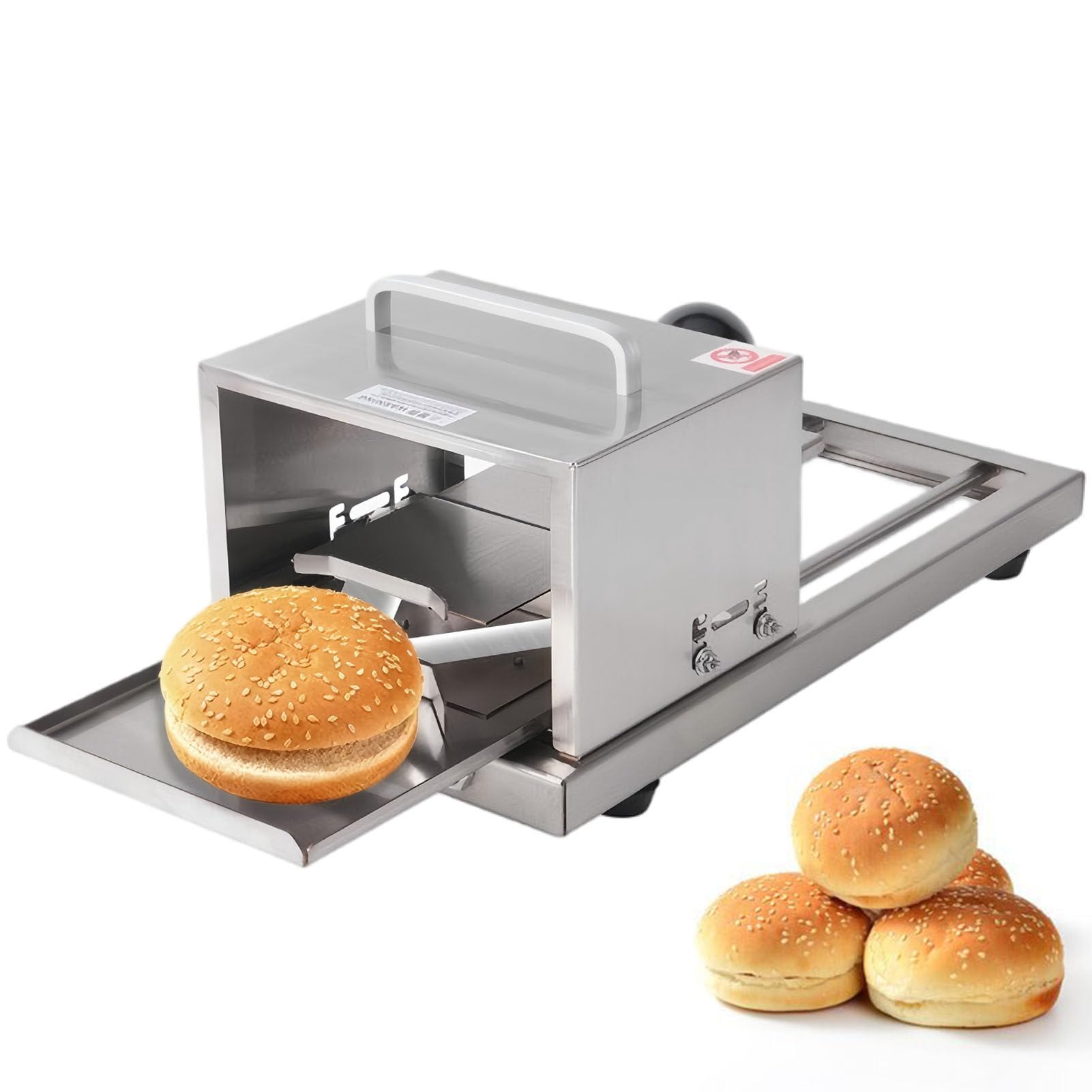 ExoticaBlend Commercial Bread Slicer for Homemade Bread and Bagels, Adjustable Thickness for Even Slices, Stainless Steel Blade, Includes Extra Blade