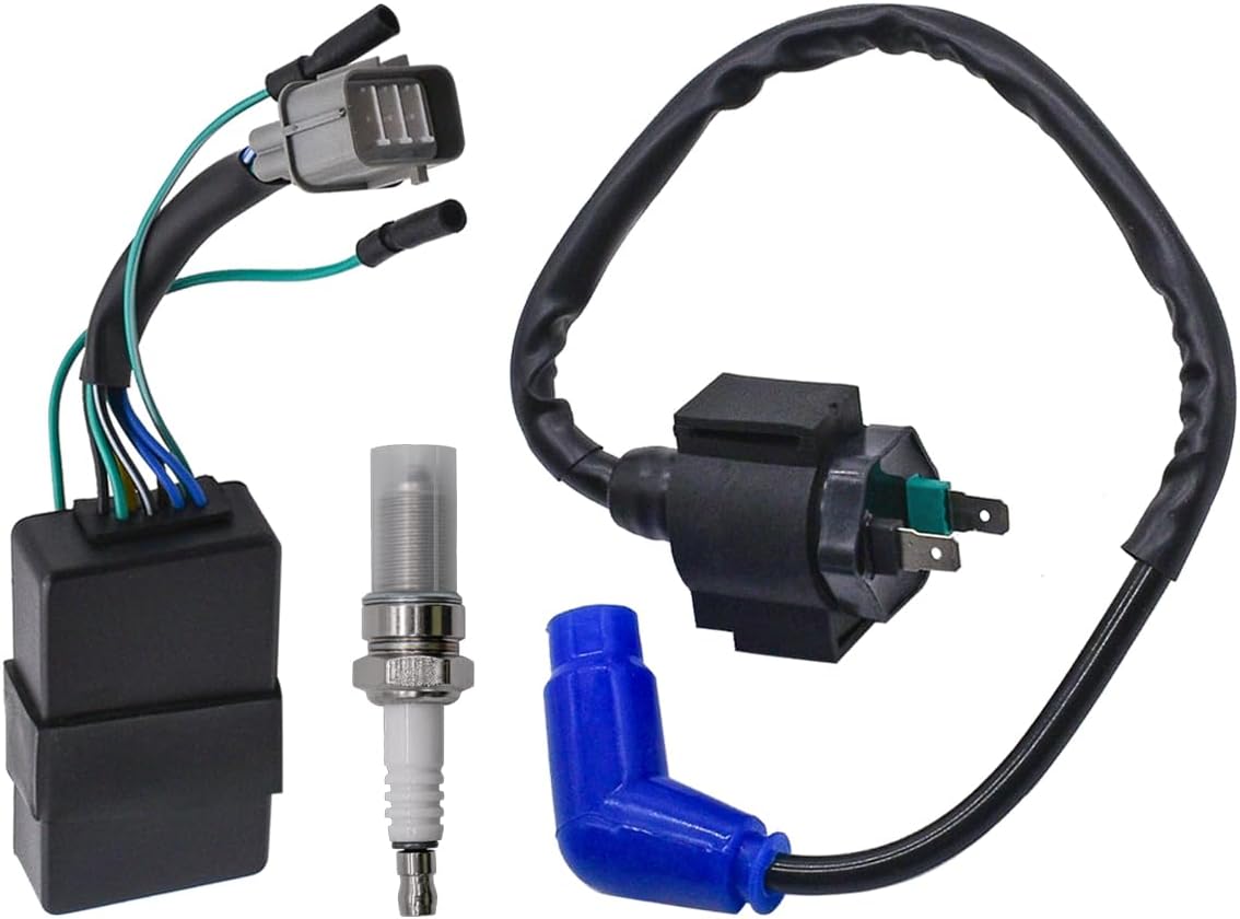 30410-HN5-671 CDI Box Fits for Honda Rancher TRX350 TRX 350 TRX350FE TRX350FM TRX350TE TRX350TM 2x4 4x4 ES/S 2000-2005 30400-HN4-305 30400-HN5-305 with Ignition Coil Spark Plug