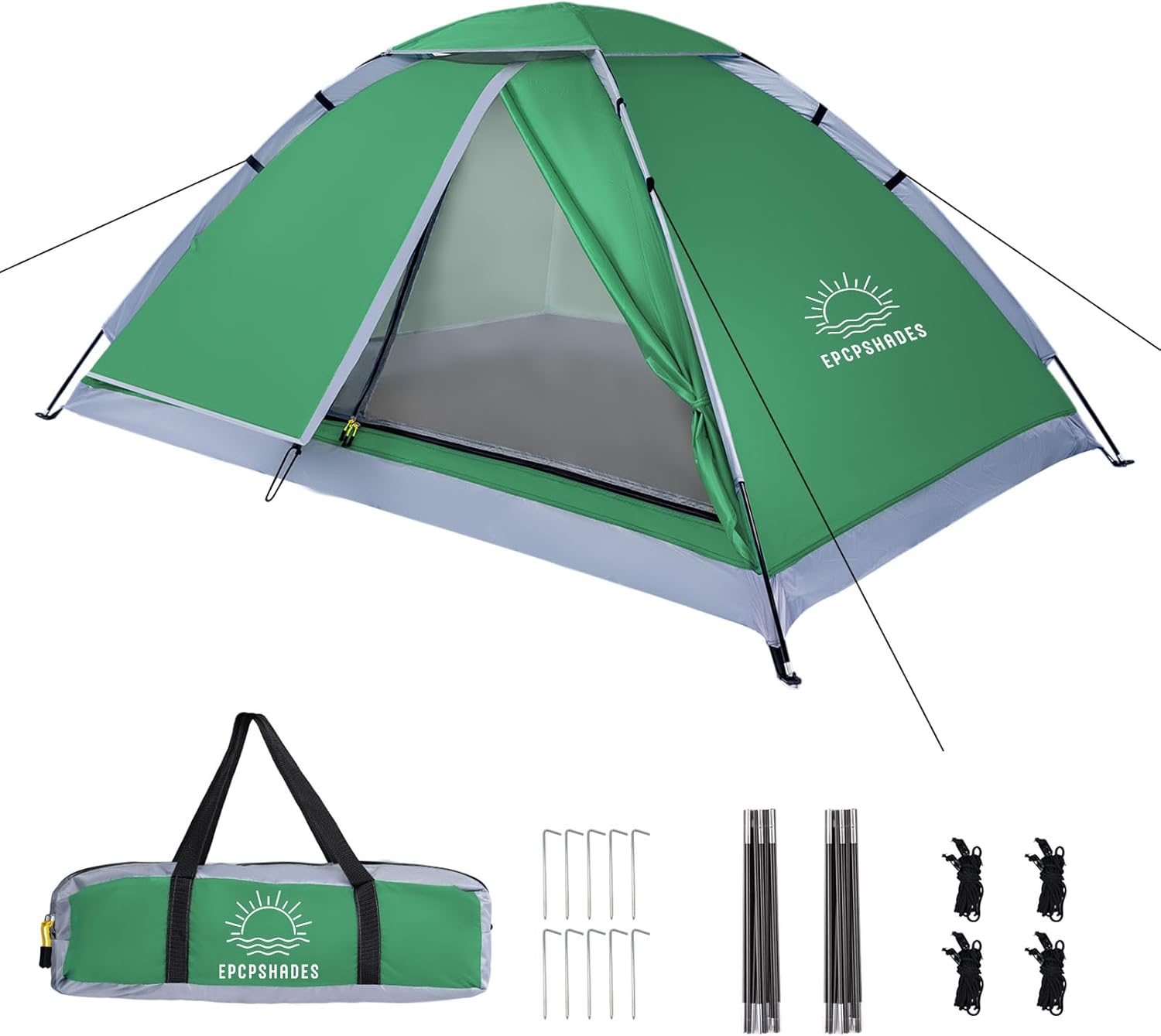 1-2 Person Dome Tents for Camping, Lightweight Portable Backpacking Tent, Small Easy Set Up Outdoor Waterproof Camping Hiking Tent for Adults