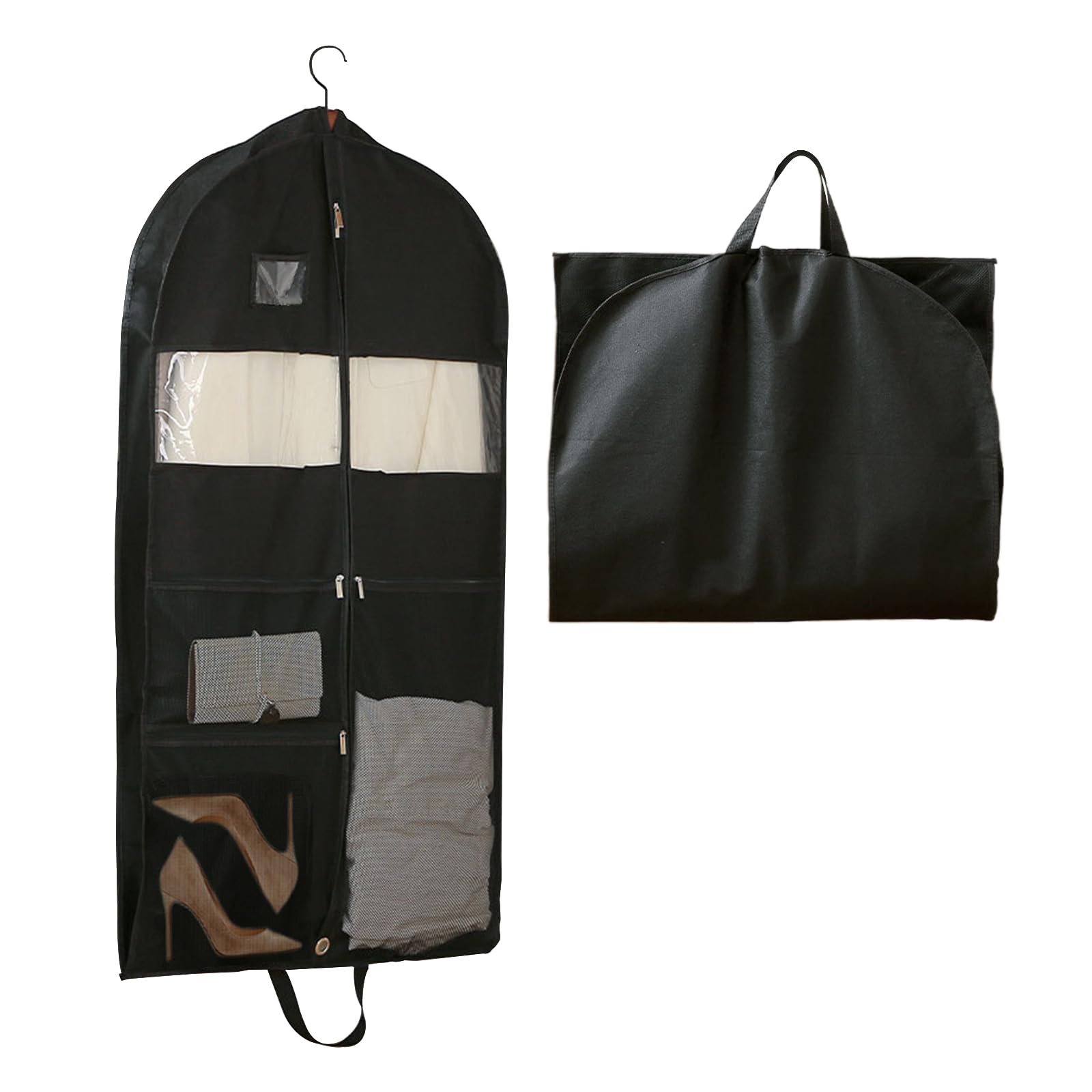 Vnvnvnv 51" Dress Bags Covers Long Suit Covers For Men Women with 4 Pockets