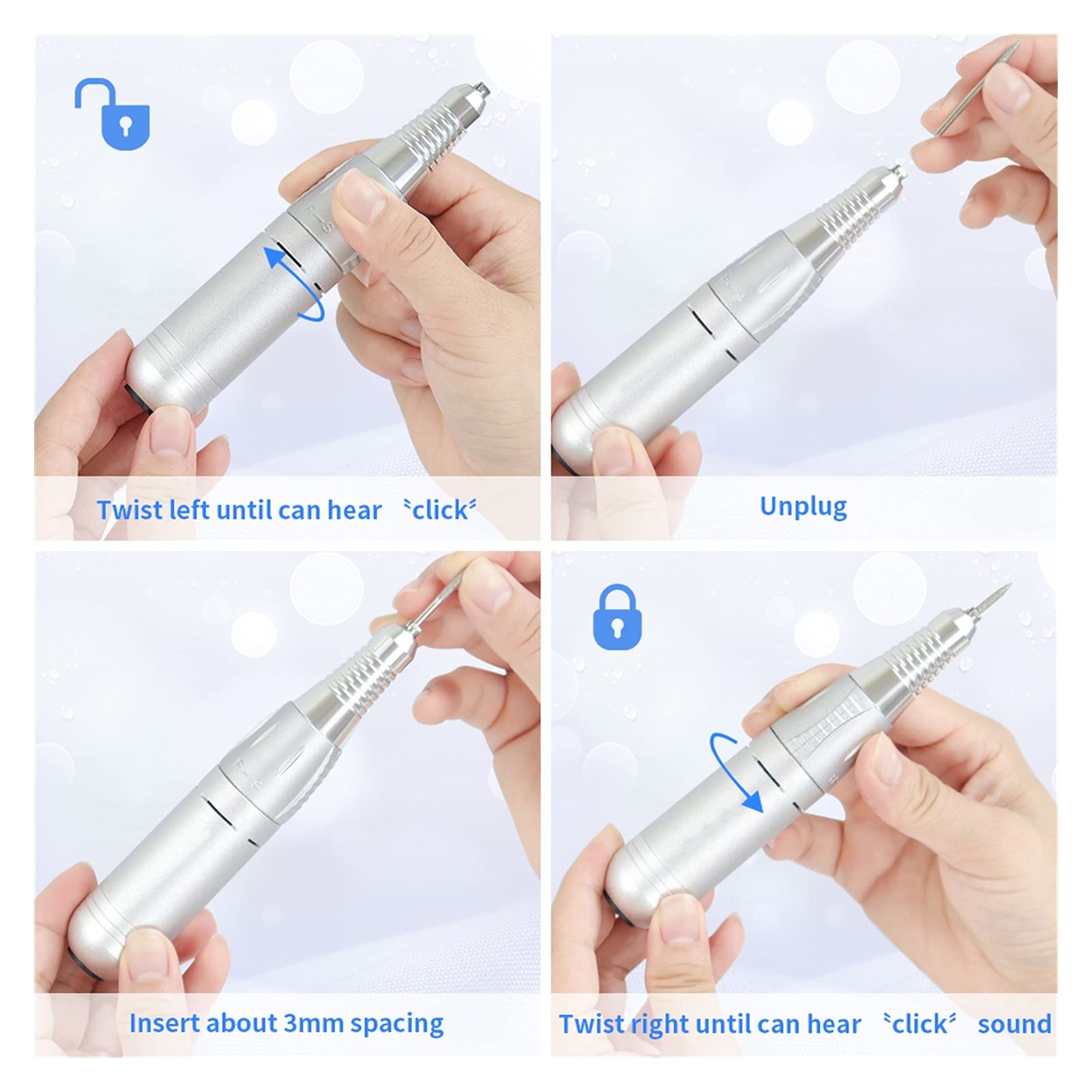 Wiertarka do paznokci Wiertarka do paznokci 35000 obr./min Polerka Manicure Pedicure Profesjonalny manicure elektryczny Akcesoria do zdobienia paznokci Narzędzie Przenośne