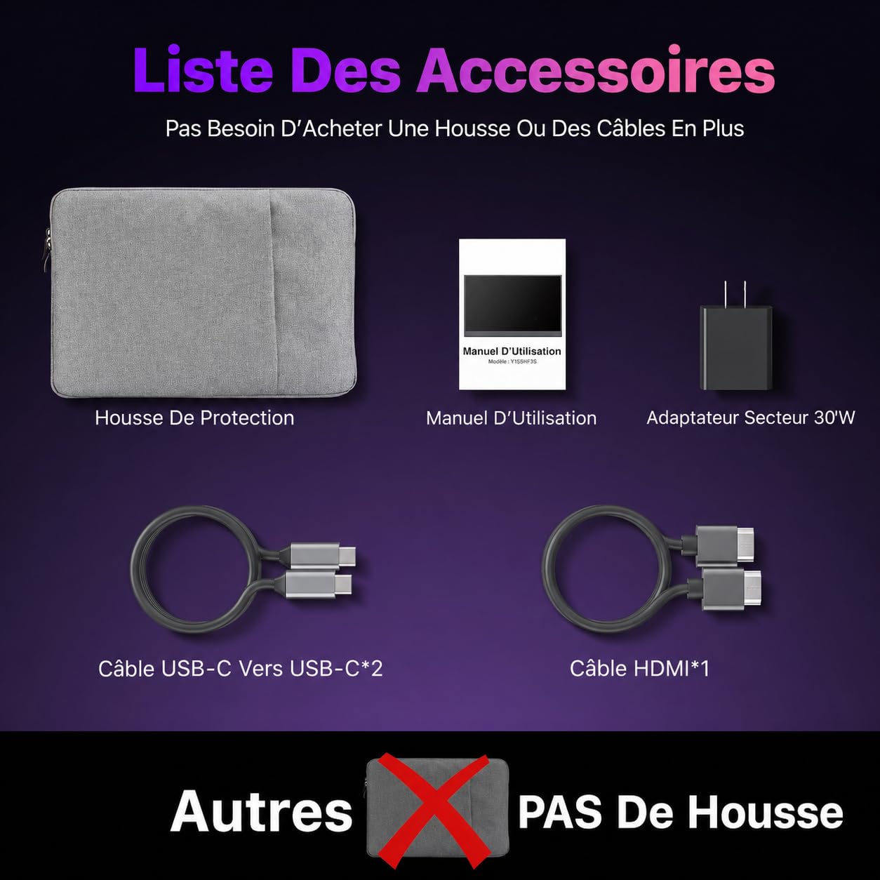 cocopar Ecran Portable 15,6 Pouces 4K QHD 145% sRGB avec Haut-Parleur HDMI USB-C Moniteur Portable Monitor pour Ordinateur Portable MacBook Surface PC Xbox PS5, VESA (Reconditionné)
