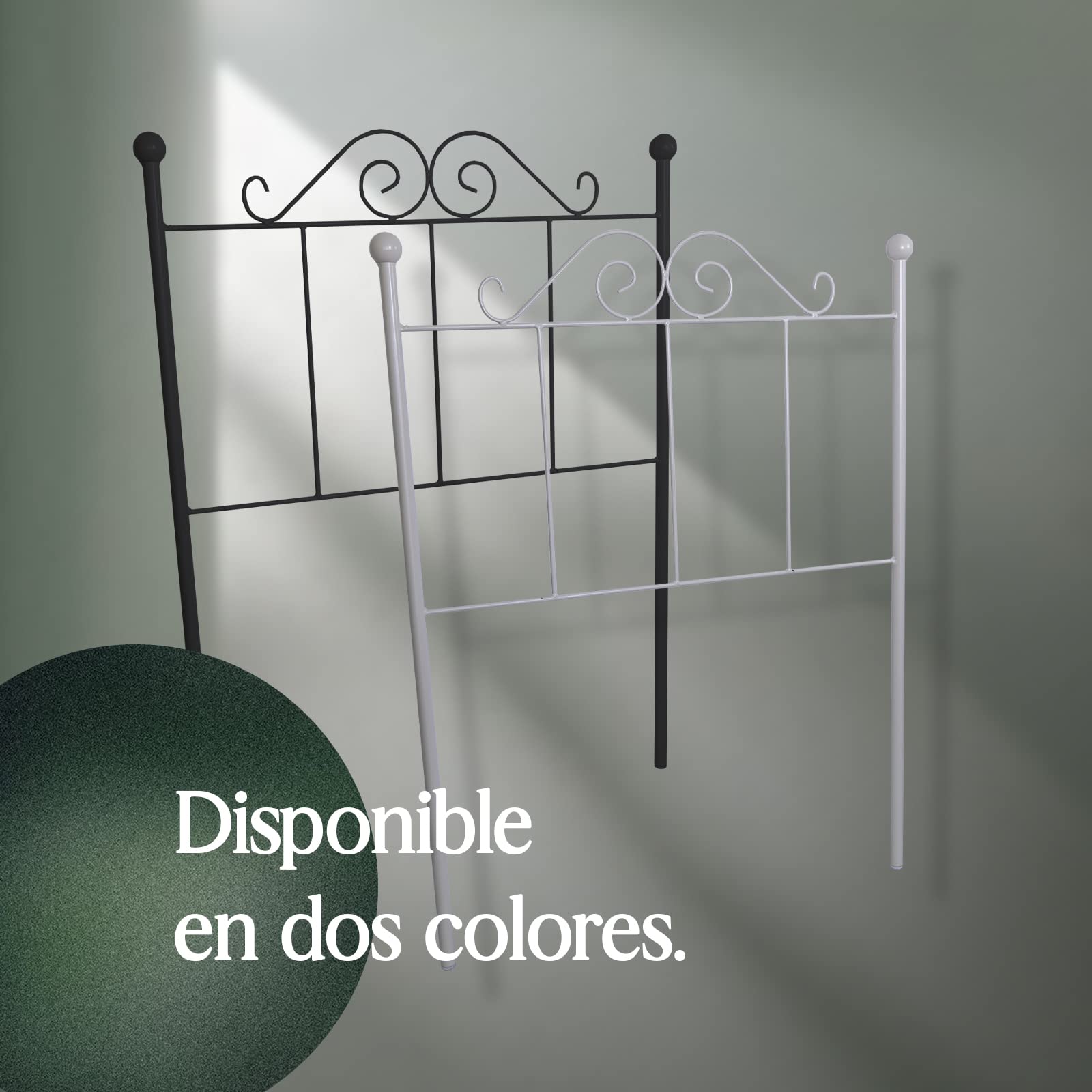 Mueblix Cabecero de Forja Ecus (150 cm, Blanco Roto)