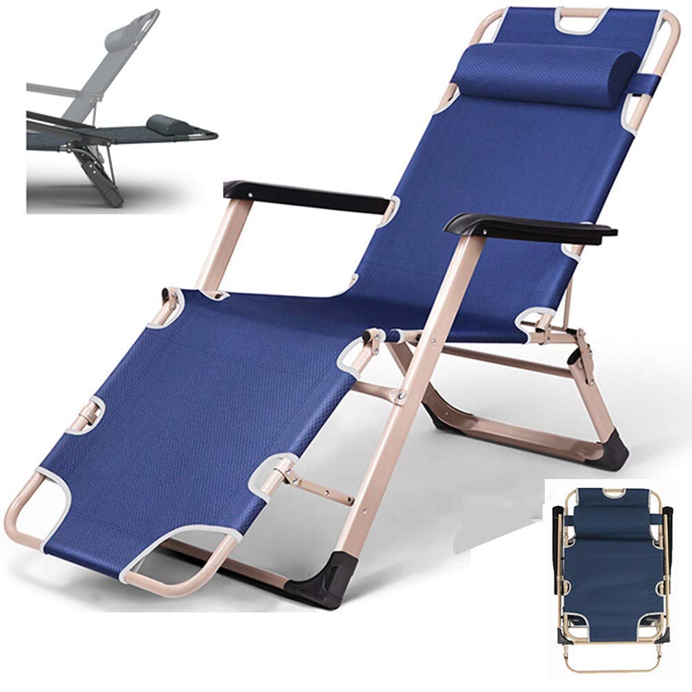 WOTZOV Sun Lounger Chair Folding Portable Breathable Sun Loungers Adjustable Backrest Beach Garden Outdoor Patio Lounger Add Removable Pearl Cotton Pad Reclinertiful Scenery