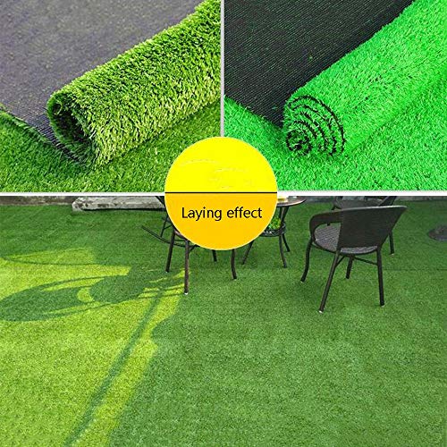 Gazon artificiel 15 mm de haut fausse pelouse jardin rouleau tapis vert extérieur 2x7m