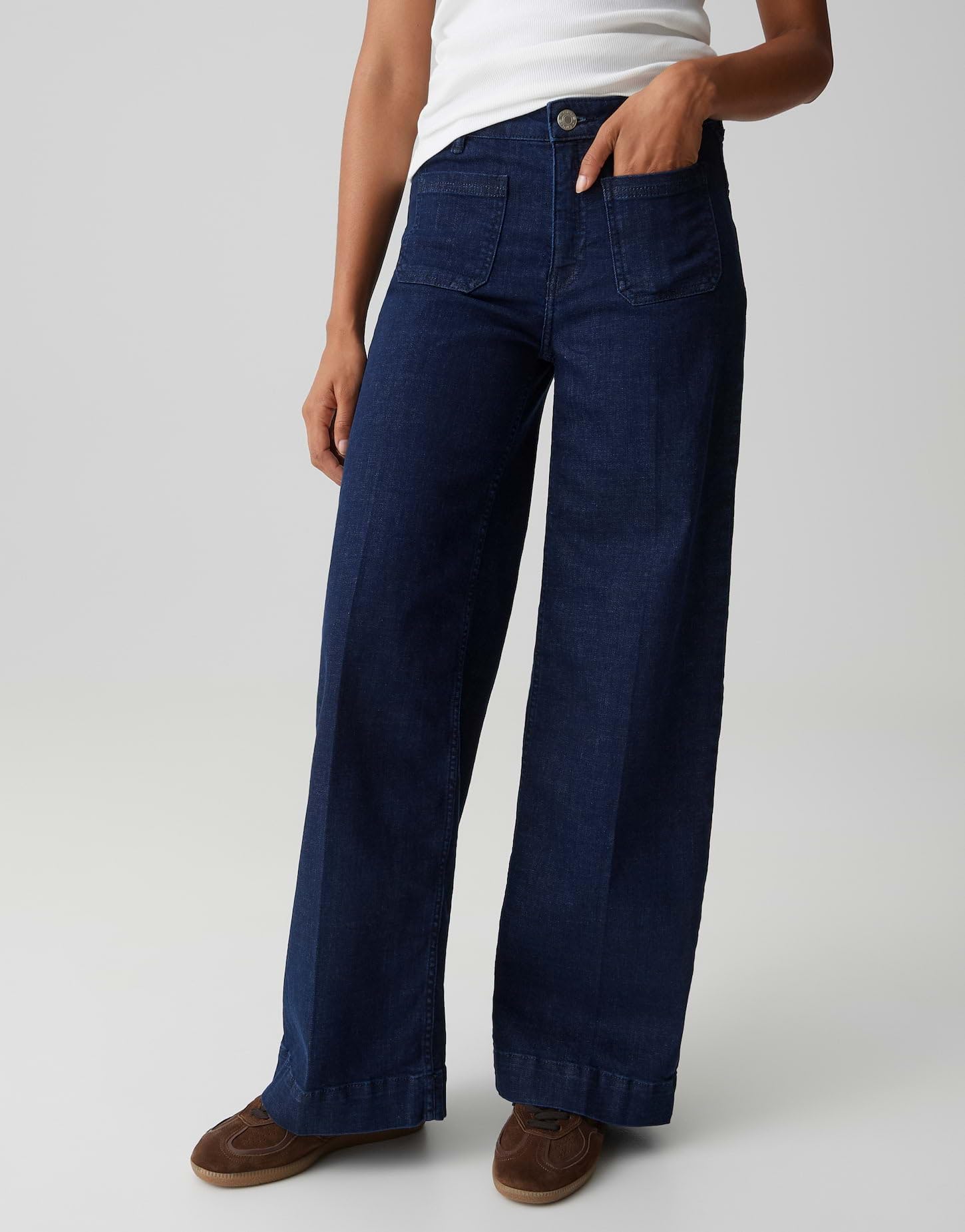 OPUS Damen Palazzo | MIVA Authentic Palazzo Jeans aus BCI Cotton Mix Mid Rise