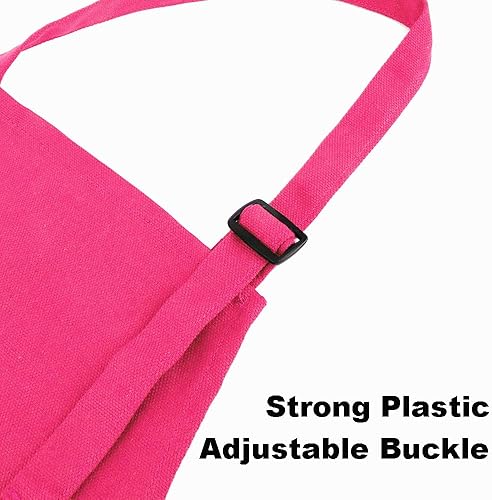 Miniatura 4 de TOPTIE Delantales para niños con bolsillo y correa ajustable, delantal para cocinar, hornear, pintar