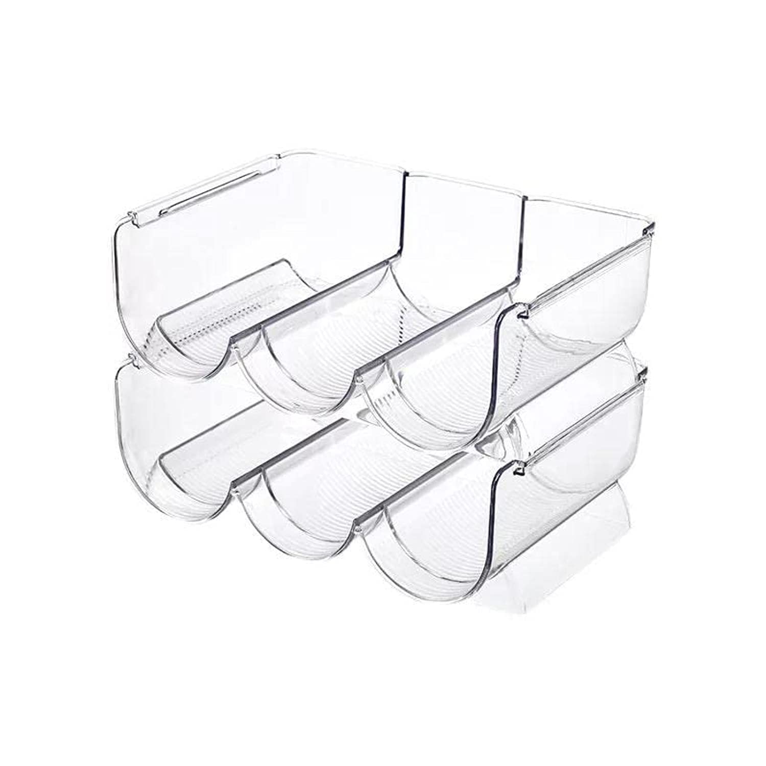 Stackable Plastic Wine Rack Holder For Pantry - Set of 2
