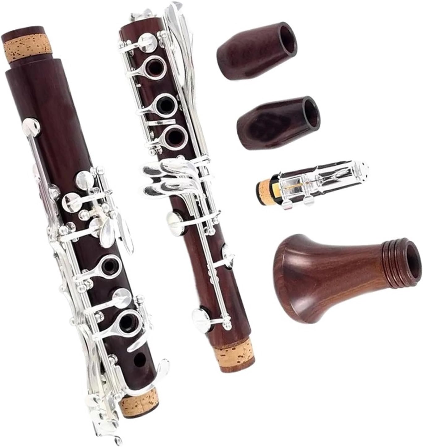 Wooden Clarinet Bb Silver plated 17 Keys M66 Clarinet