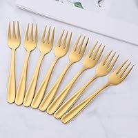 Vista 2 de Baikai - Juego de 12 tenedores para aperitivos, de acero inoxidable 1810, con acabado de acero inoxidable, para cóctel, mini ensalada y fruta, 5.5