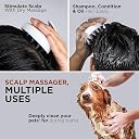 Elcaro Head Massager Shampoo Brush, Eco-friendly Wheat Straw body with Soft Silicon Bristles, Hair Scalp Scrubber, Scalp Exfoliator Dandruff Removal, Prevents Hair loss for Men, Women gallery image