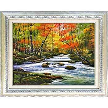 昭和レトロ 秋 紅葉 奥入瀬 雑木林 風景画 油絵 油彩画 アート 絵画 昭和レトロ 秋 紅葉 奥入瀬 雑木林 風景画 油絵 油彩画 アート 絵画