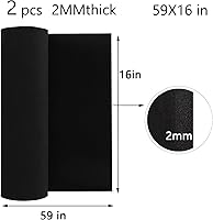 Vista 2 de AMZQNART Paquete de 2 rollos de espuma EVA de 2mm, rollo de espuma para cosplay, 16 x 59 pulgadas, color negro, adecuado para modelado de cosplay