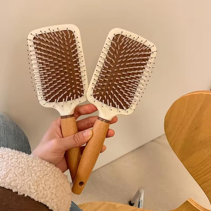 Mincer Anti Static Fine Tooth Cutting Comb Professional Salon Styling Hair Scalp Massage Brush Combs for Women's and Girl's (Brown) (Pack Of 3) 4