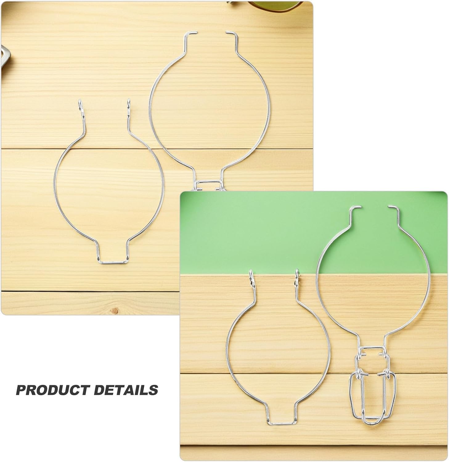 Mason Jar Wire Clamp 4 pcs Wide Mouth Jar Clamps Stainless Steel Wire Locking Canisters Replacement Handles for Canning Jars Kitchen Storage Secure Lid Closure image 3