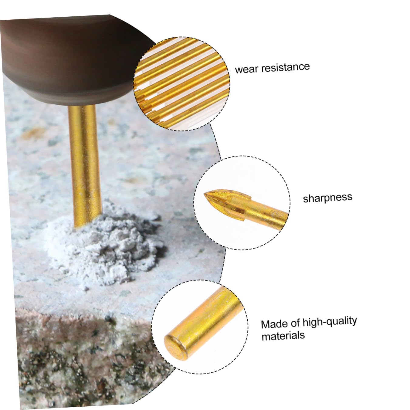 SHINEOFI 3 Set Punte Trapano Per Piastrelle Tungsteno Testa Per Ceramica E Muratura Facile Da Usare E Duraturo 10 Pezzi*3
