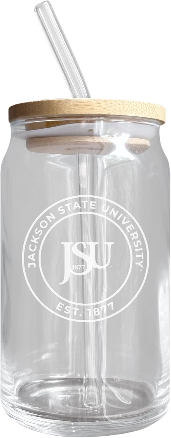Vaso de Vidrio Grabado NCAA Jackson State University 12 oz