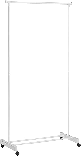 Honey-Can-Do Perchero de metal portátil con estante inferior, blanco GAR-09069 Blanco 30 lbs