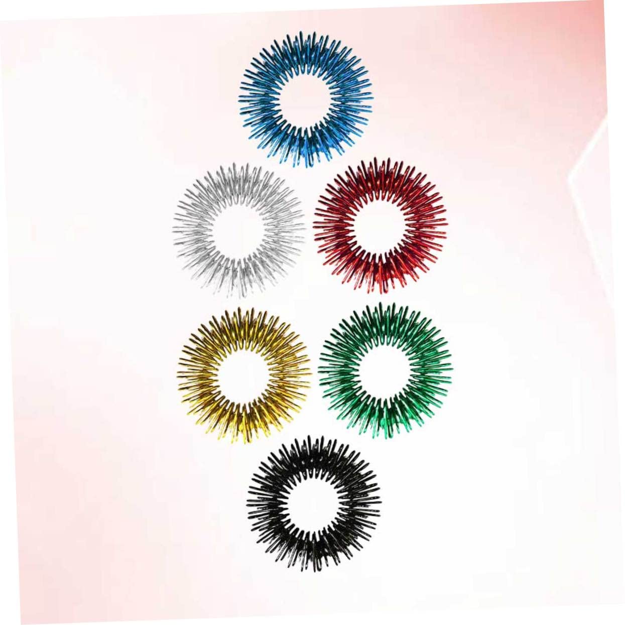 BCOATH 2sets Finger Massage Tool Acupressure Ring for Relief Hand Toy for Children Adults 6pcs*2